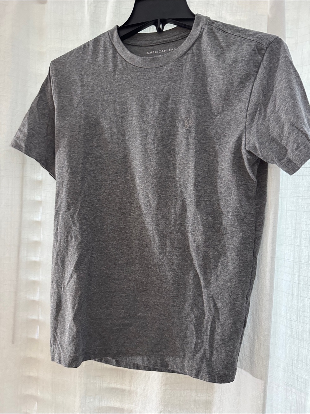 American Eagle Outfitters Men's Short-Sleeve Crewneck T-Shirt - Heather Charcoal